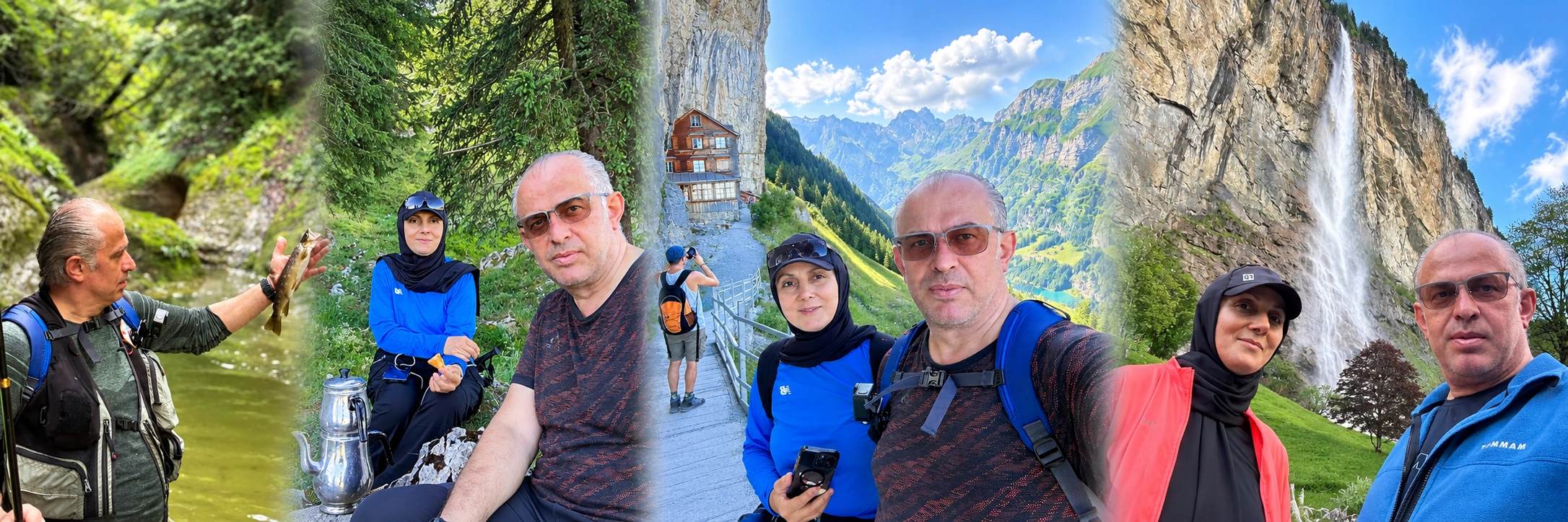 Doğanın içinde — kişisel fotoğraflarımdan hazırlanmış beşli kolaj