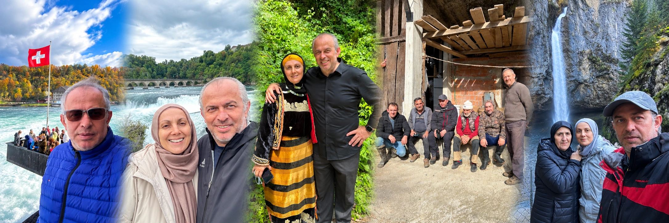 Aile ve memleket — kişisel fotoğraflarımdan hazırlanmış beşli kolaj